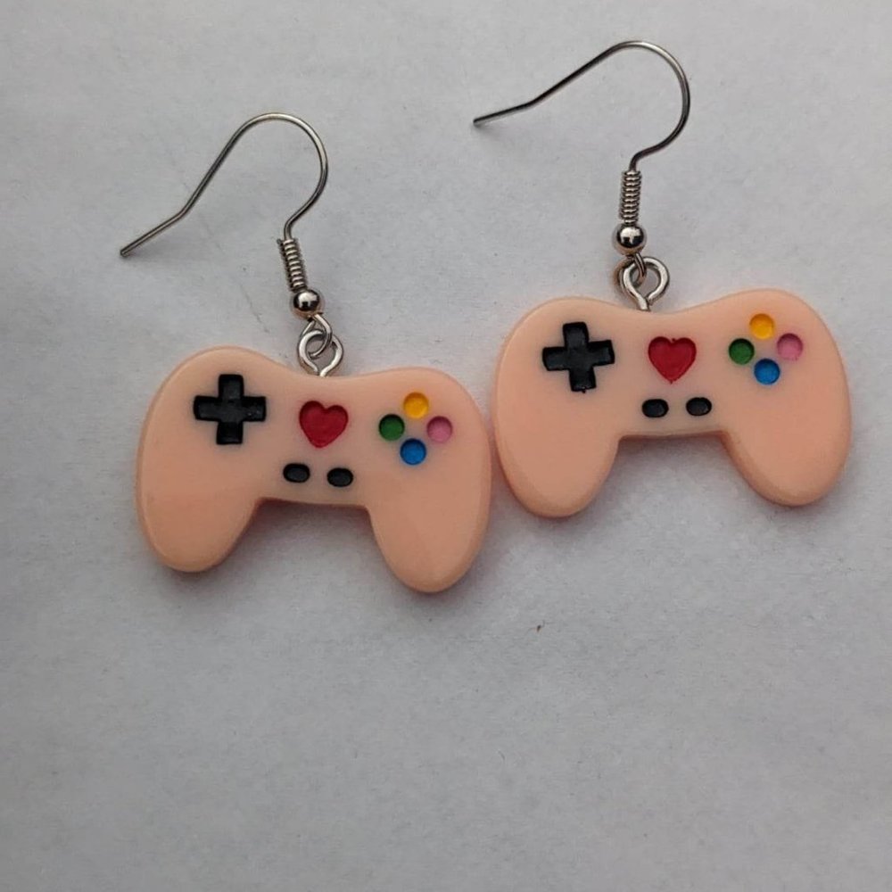 Peach Game Control Earrings